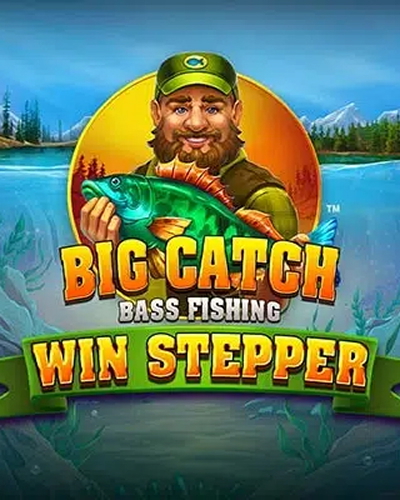 Big Catch Bass Fishing Win Stepper game card