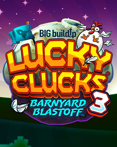 Lucky Clucks 3: Barnyard Blastoff game card