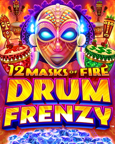 12 Masks of Fire Drum Frenzy game card