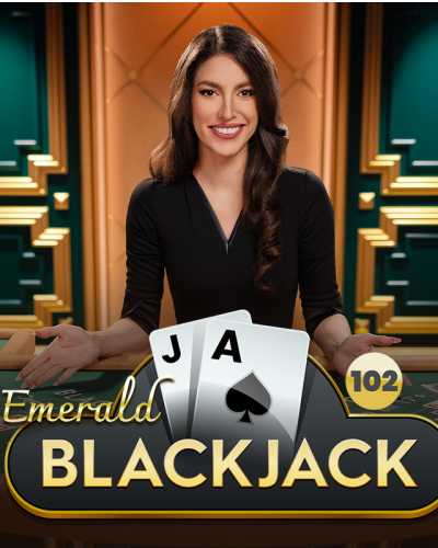 Blackjack 102 - Emerald game card