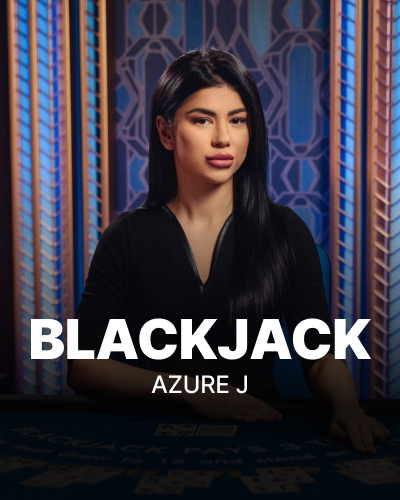 Blackjack Azure J game card