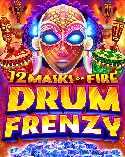 12 Masks of Fire Drum Frenzy game card