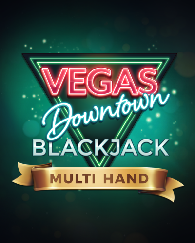 Multihand Vegas Downtown Blackjack game card