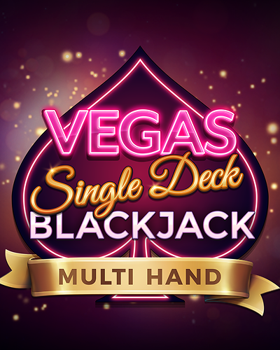 Multihand Vegas Single Deck Blackjack game card