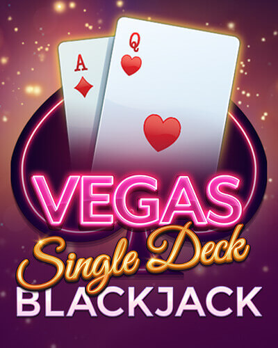 Vegas Single Deck Blackjack game card