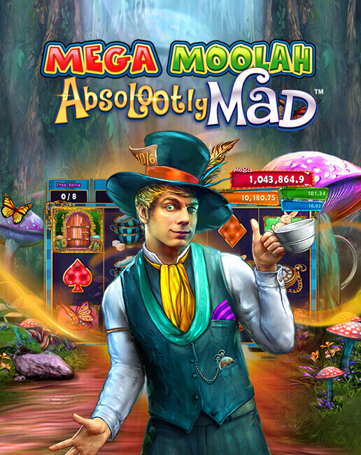 Absolootly Mad: Mega Moolah game card