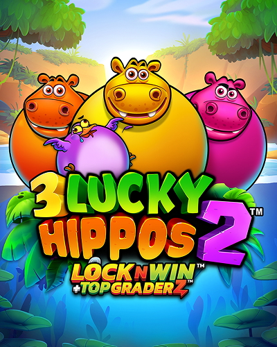 3 Lucky Hippos 2 game card