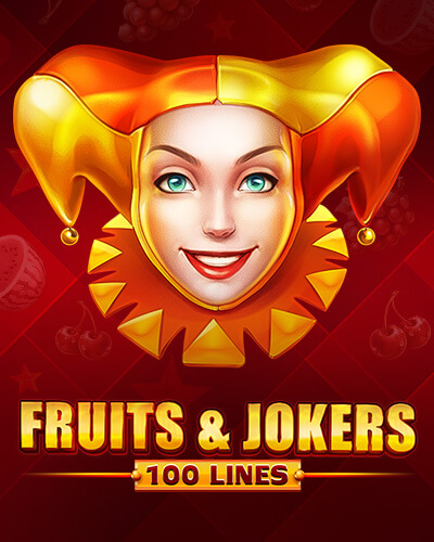 Fruits and Jokers: 100 Lines game card